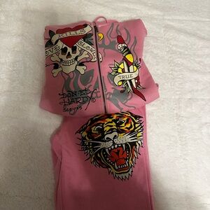 Pink Ed Hardy set
